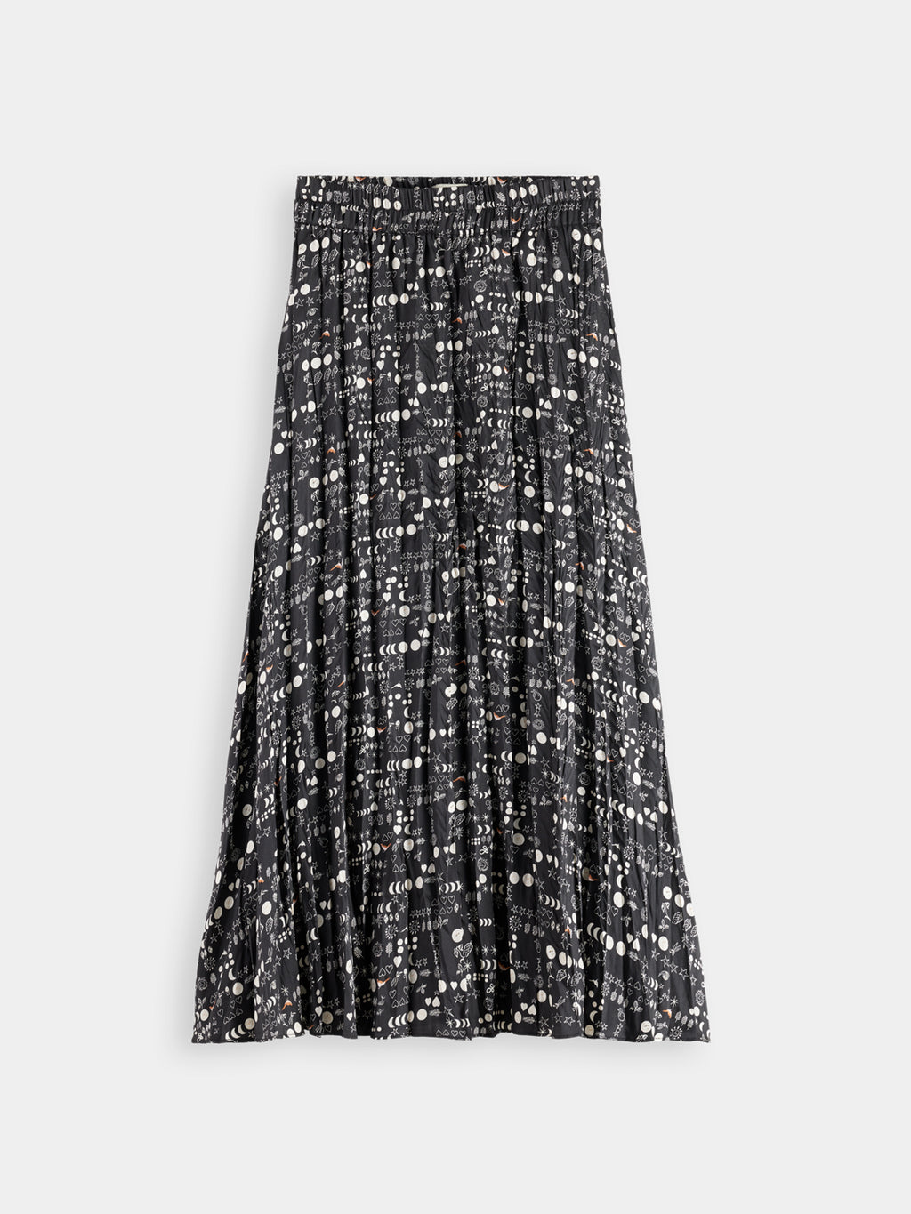 Crinkle pleated midi skirt Moon - Collector Store Sydney