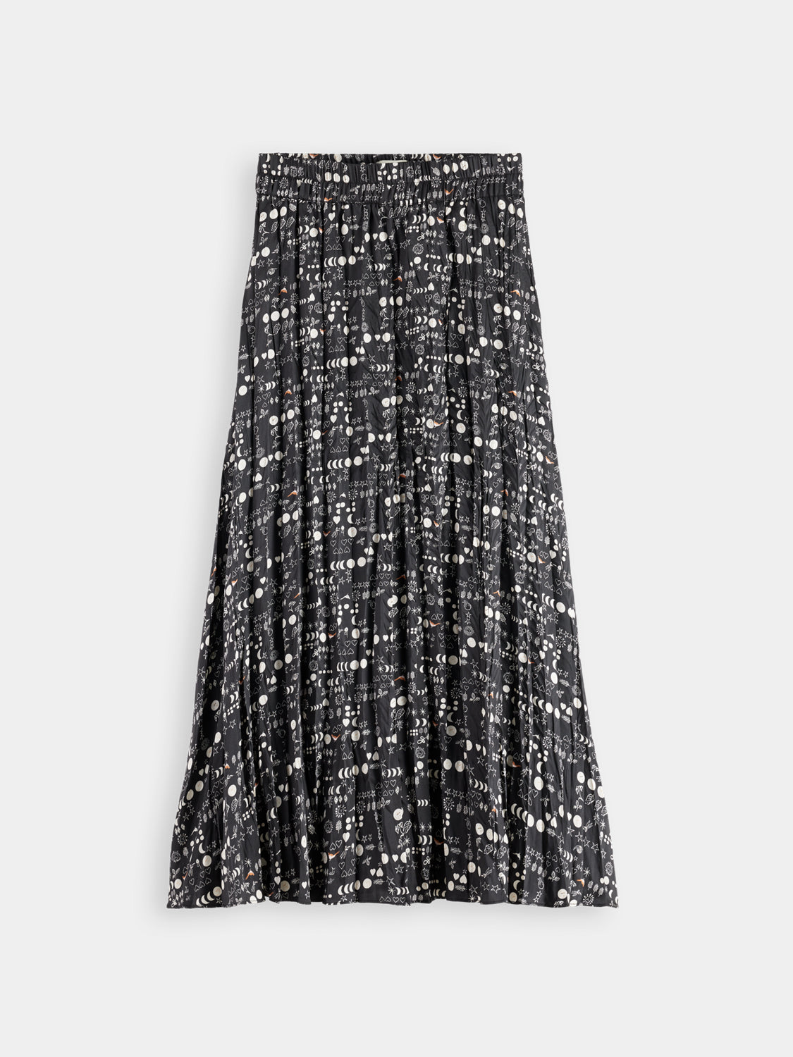 Crinkle pleated midi skirt Moon - Collector Store Sydney
