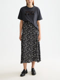 Crinkle pleated midi skirt Moon - Collector Store Sydney