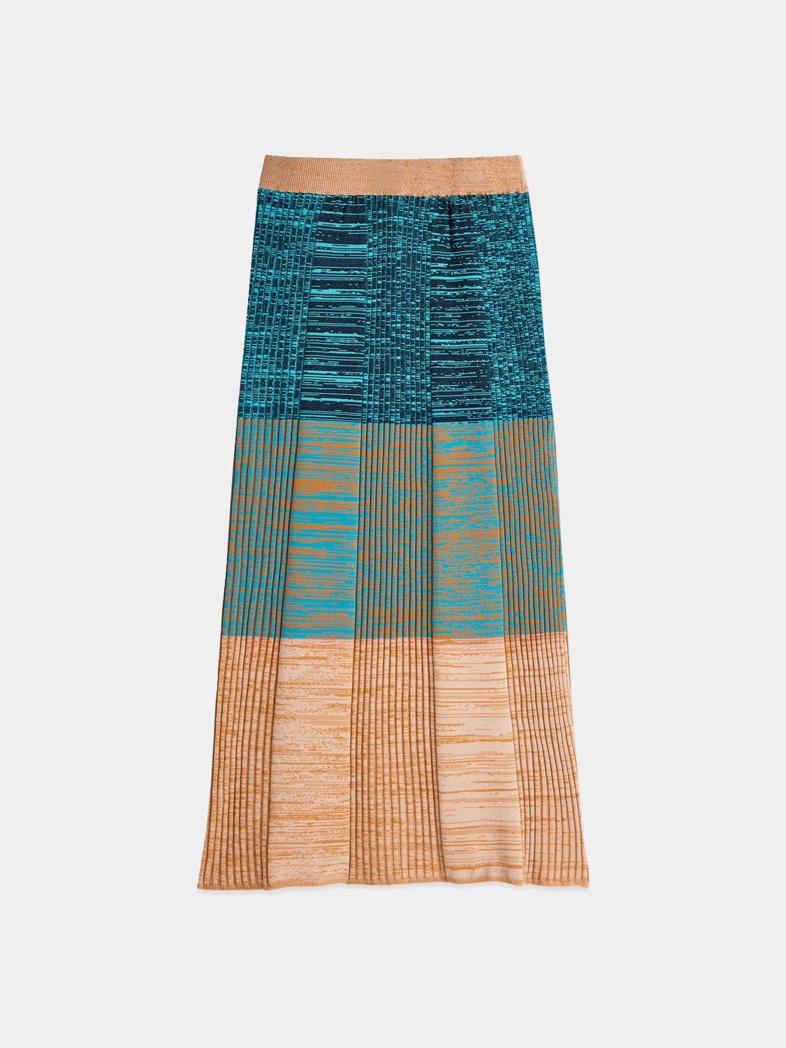 Scotch & Soda : Maxi ribbed skirt - TahitianTeal - Collector Store Sydney