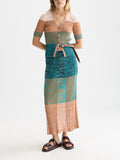 Scotch & Soda : Maxi ribbed skirt - TahitianTeal - Collector Store Sydney