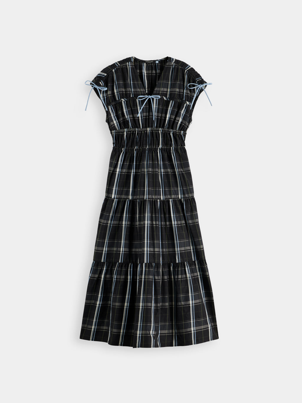 Gathered Taffeta midi dress - Taffeta Check - Collector Store Sydney