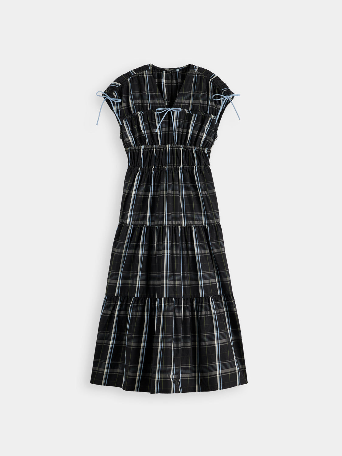 Gathered Taffeta midi dress - Taffeta Check - Collector Store Sydney