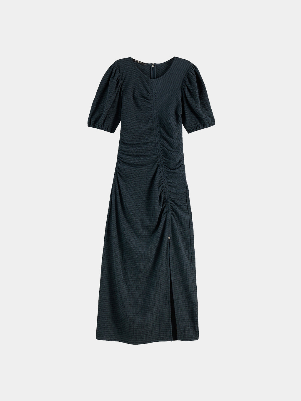 Scotch & Soda Gathered midi dress - Carbon