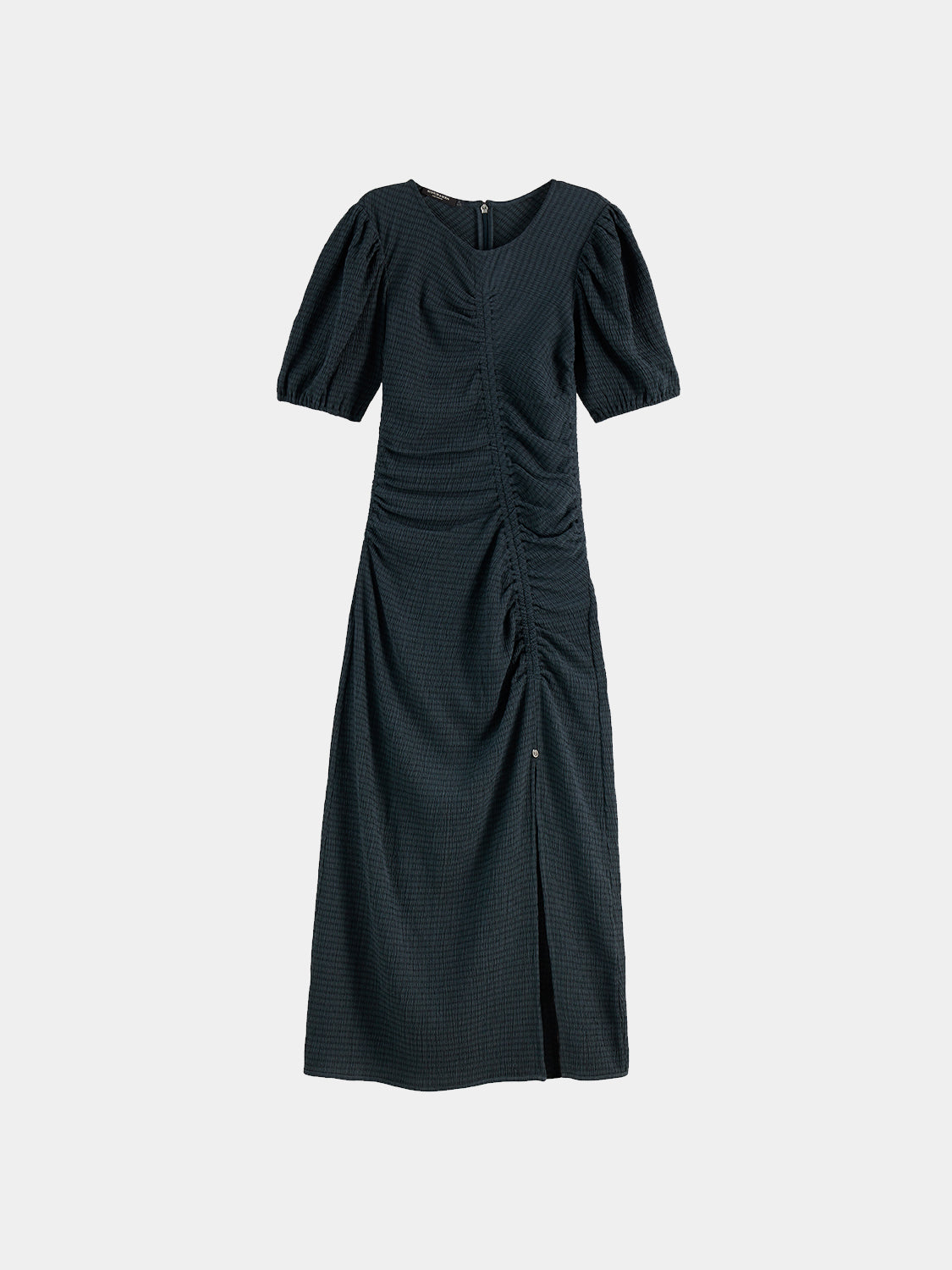 Scotch & Soda Gathered midi dress - Carbon
