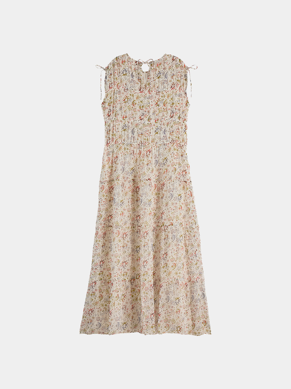 Scotch & Soda Gathered midi dress - Cosmic Sky Eggnog