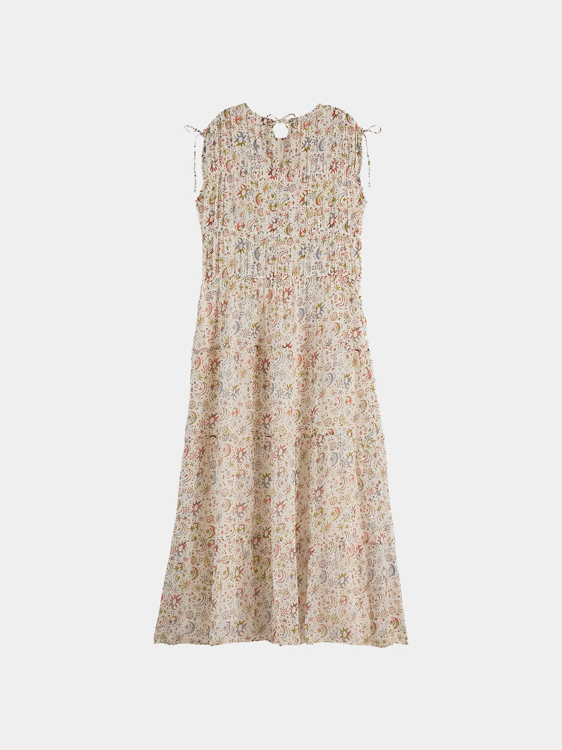 Scotch & Soda Gathered midi dress - Cosmic Sky Eggnog