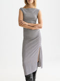 Scotch & Soda - Gingham midi dress - Meteorite