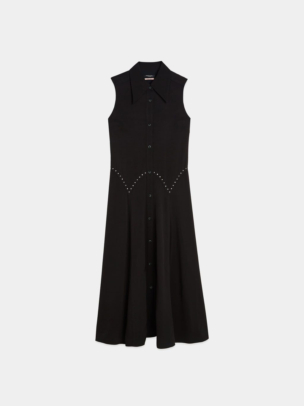 Scotch & Soda - Studded button midi dress - Meteorite