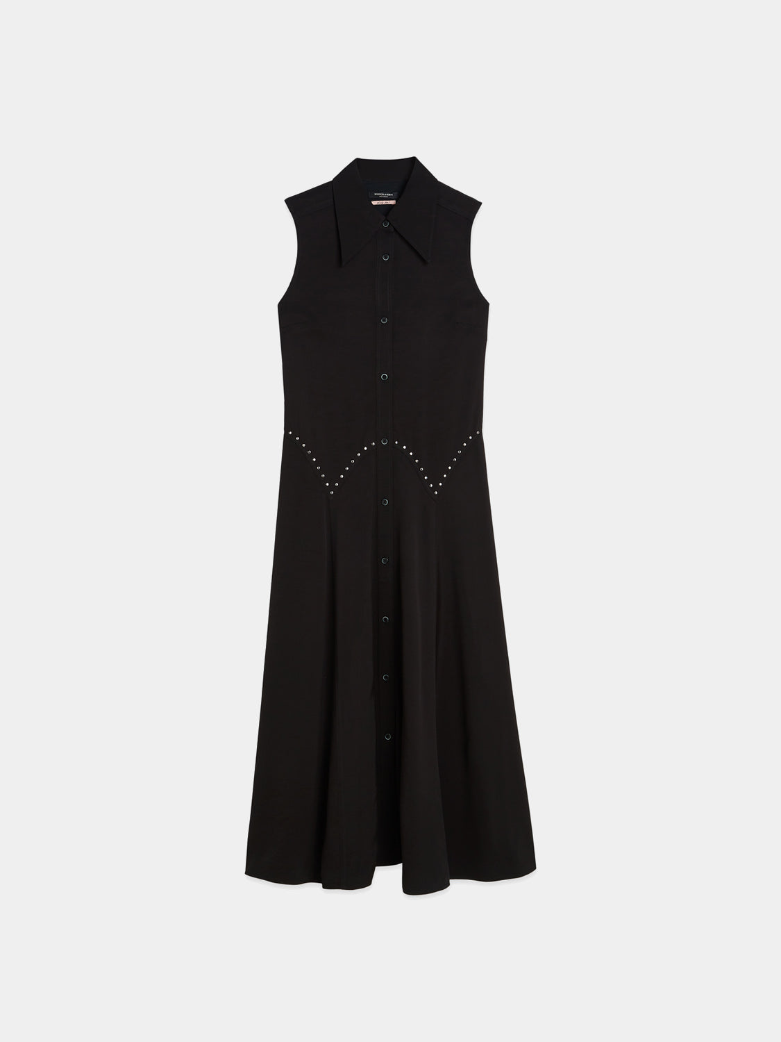 Scotch & Soda - Studded button midi dress - Meteorite