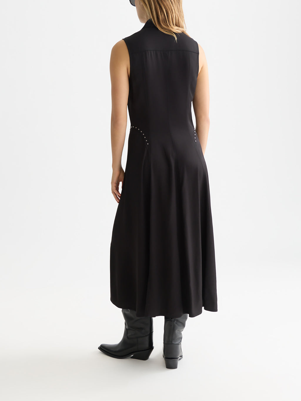 Scotch & Soda - Studded button midi dress - Meteorite