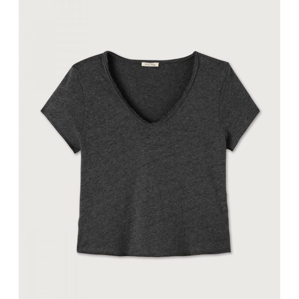 American Vintage Sonoma Cotton V Neck Tee - Vintage BLACK - Collector Store