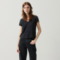 American Vintage Sonoma Cotton V Neck Tee - Vintage BLACK - Collector Store Sydney