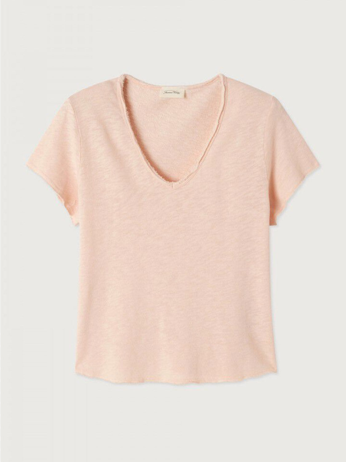 American Vintage Cotton V Neck Tee -Sonoma -  Vintage Biscuit