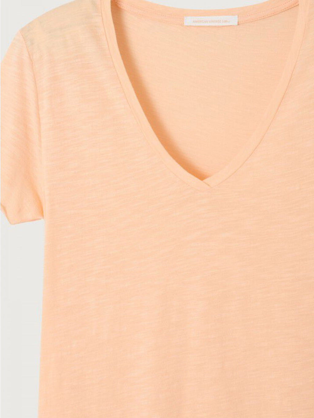American Vintage Jacksonville  V Neck Tee - Vintage Sorbet