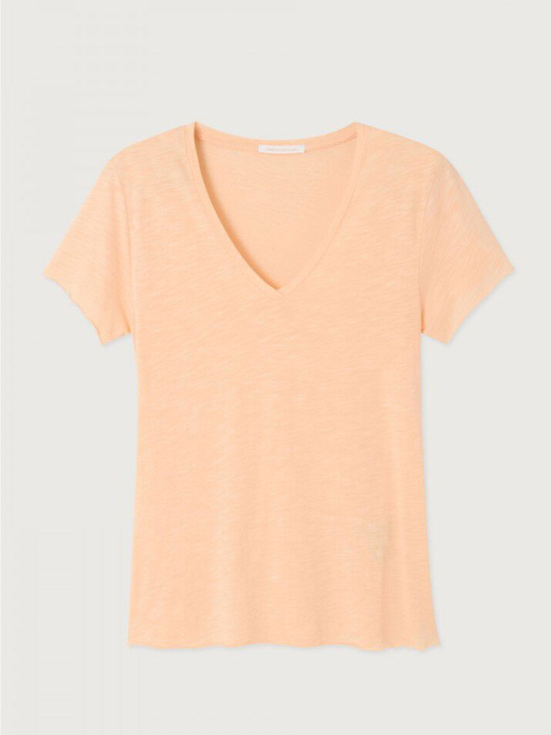 American Vintage Jacksonville  V Neck Tee - Vintage Sorbet
