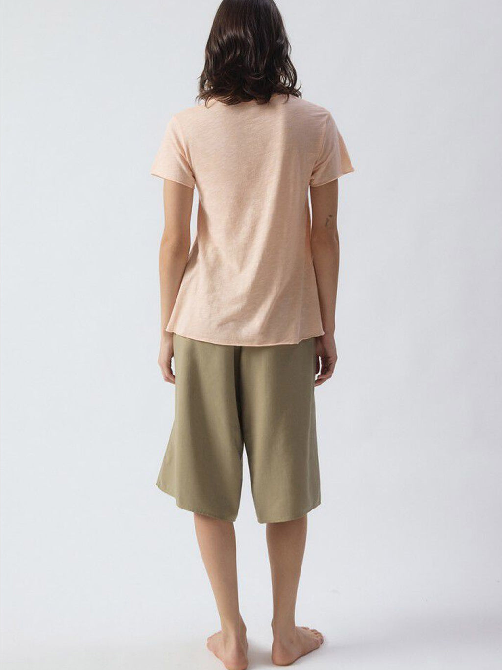 American Vintage Jacksonville  V Neck Tee - Vintage Sorbet