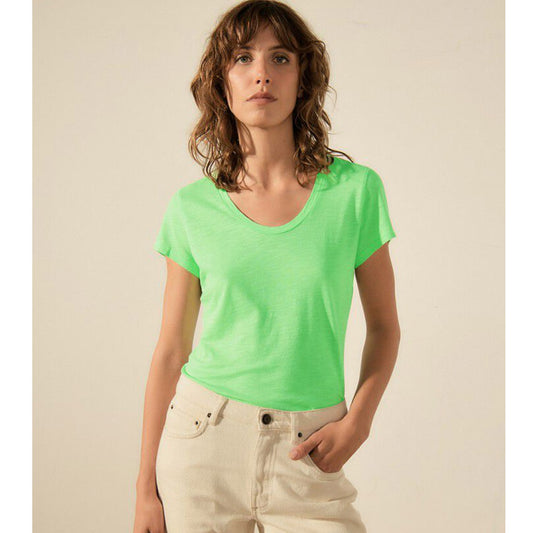 American Vintage Jacksonville Round Neck Tee - Vintage Apple Green - Collector Store