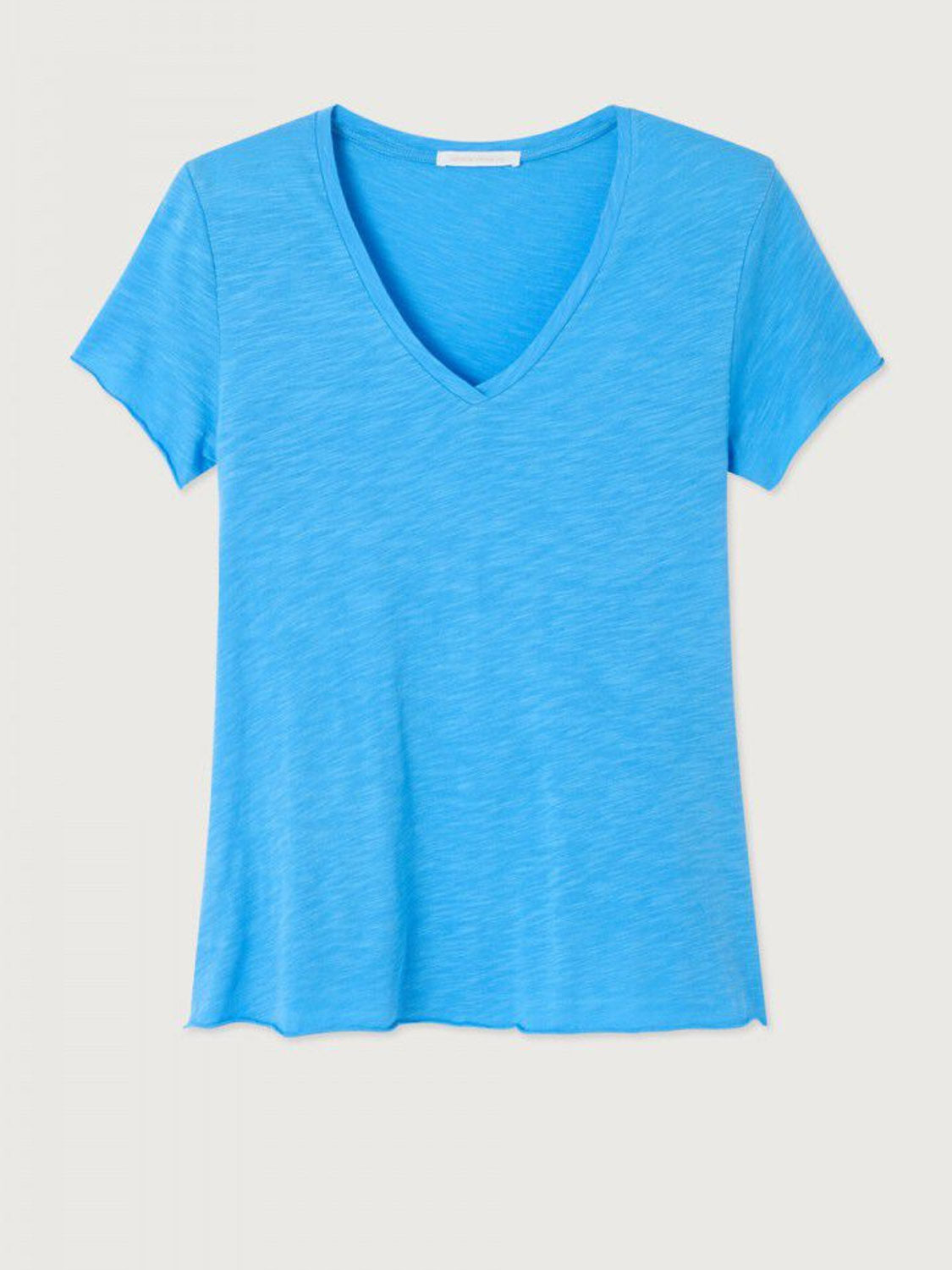 American Vintage Jacksonville  V Neck Tee - Vintage Sea