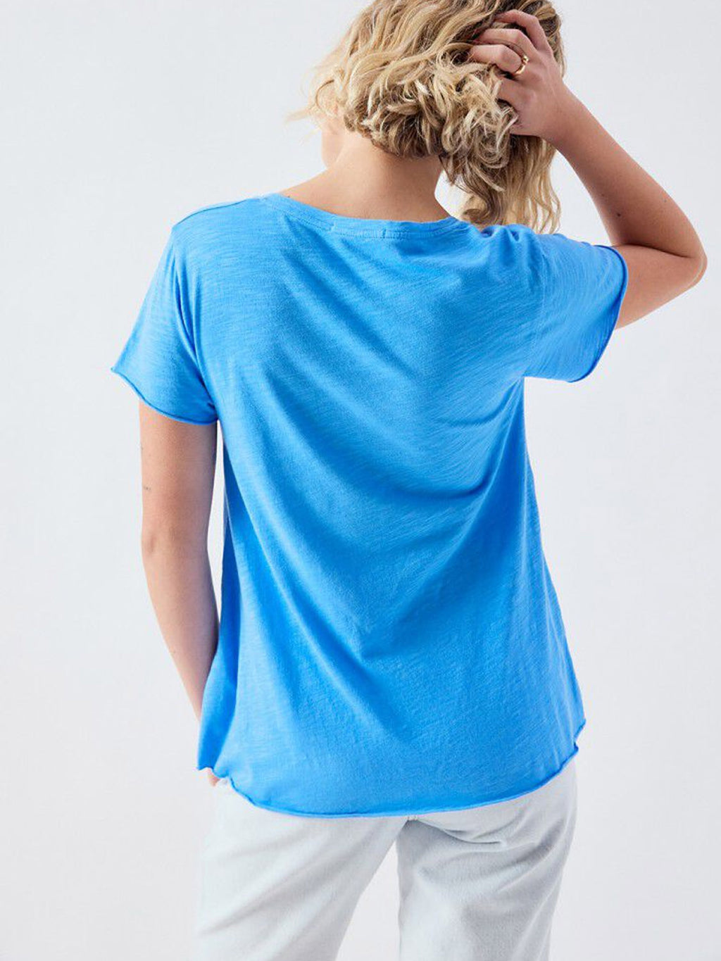 American Vintage Jacksonville  V Neck Tee - Vintage Sea