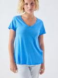 American Vintage Jacksonville  V Neck Tee - Vintage Sea