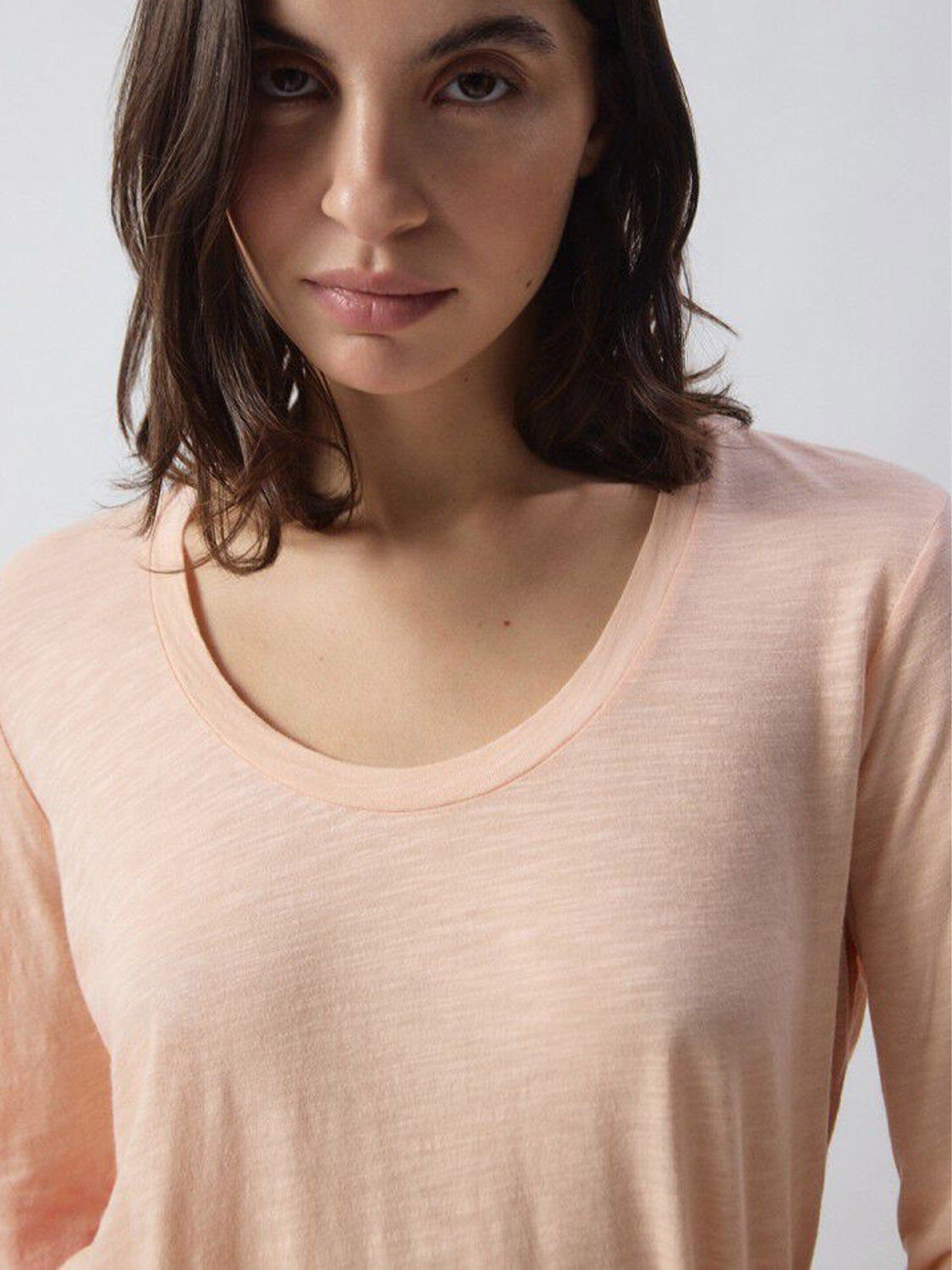 American Vintage Jacksonville L/S Scoop Neck - Vintage Sorbet
