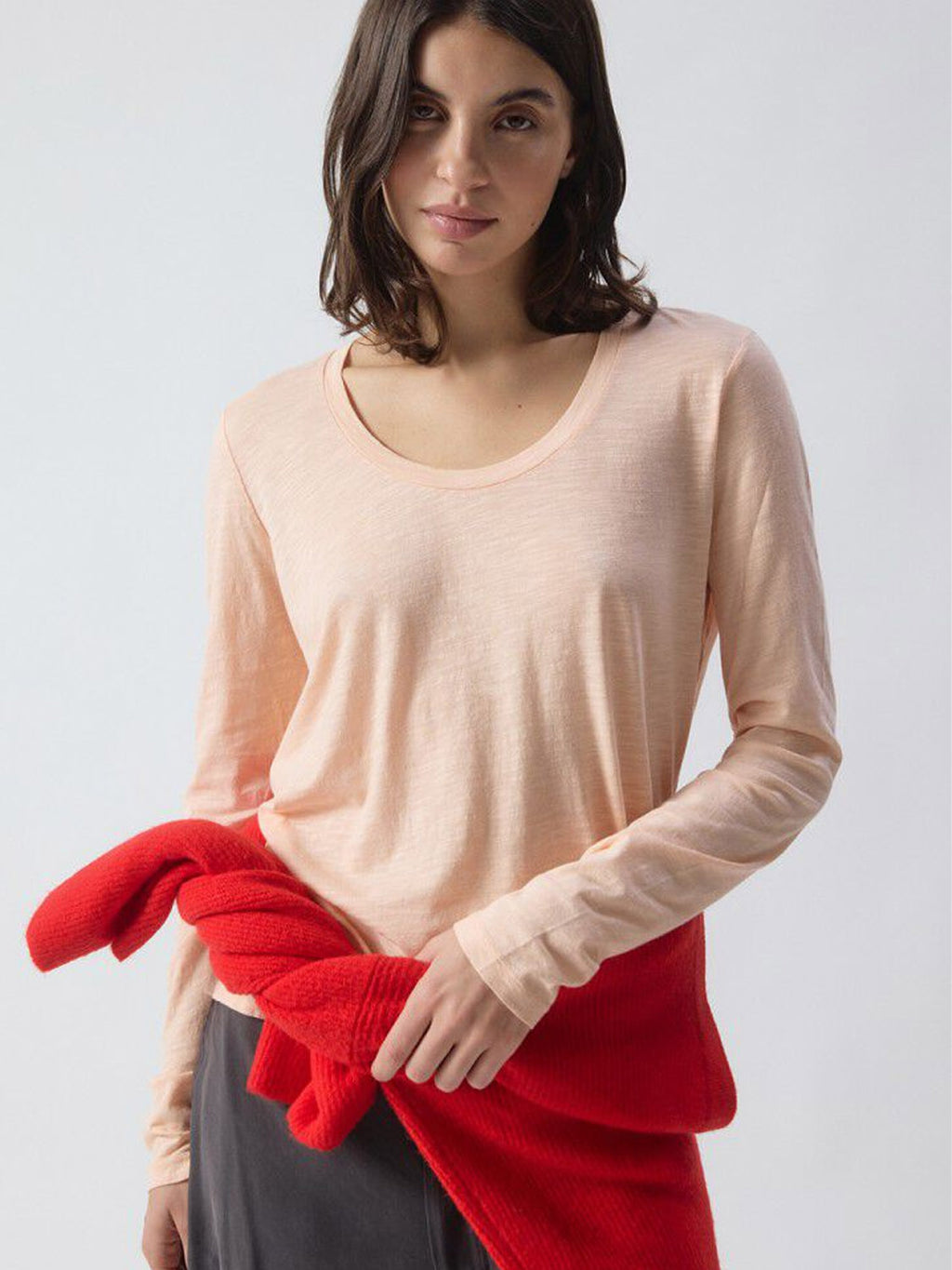 American Vintage Jacksonville L/S Scoop Neck - Vintage Sorbet - Collector Store Sydney