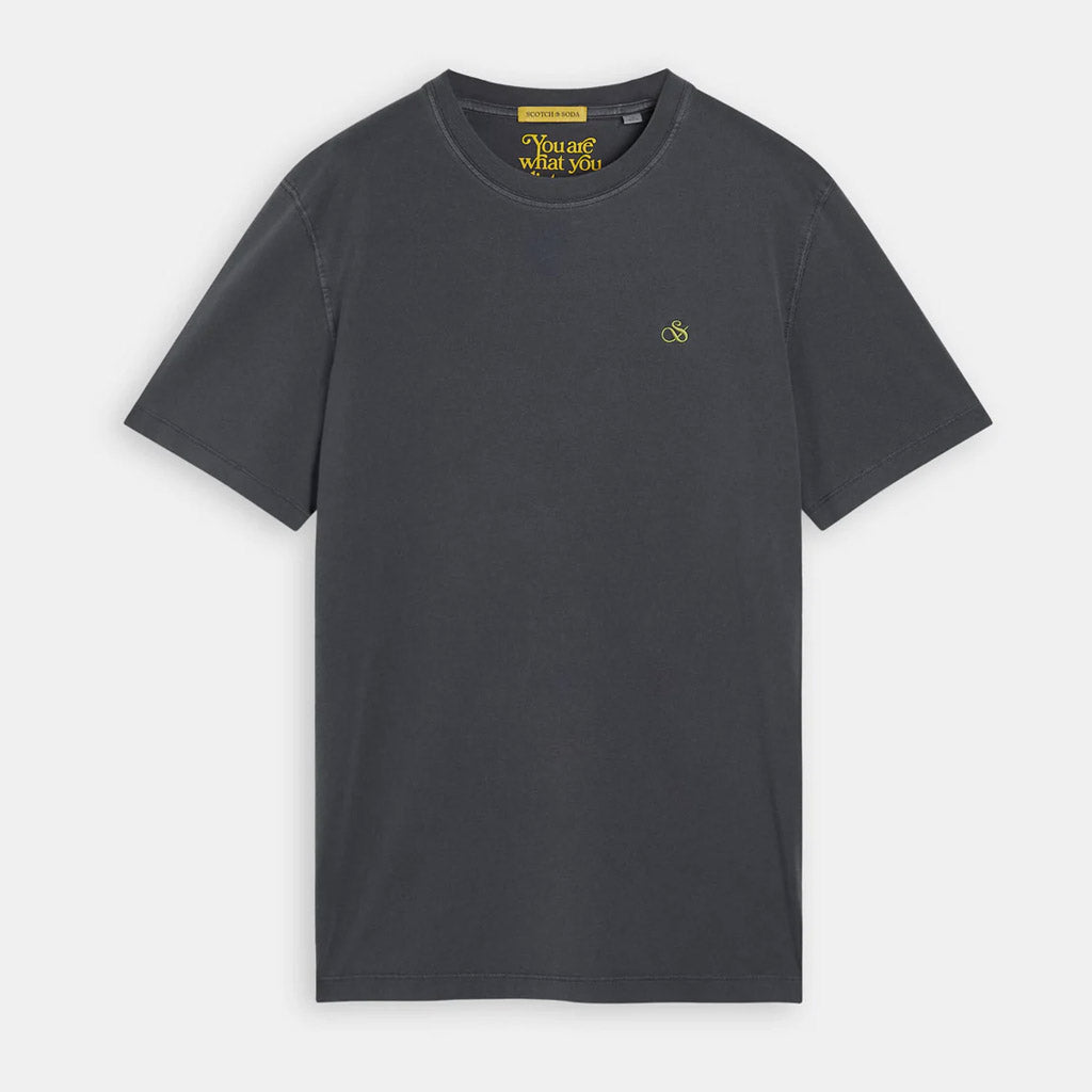 Scotch & Soda : Garment-dyed logo t-shirt : Vinyl - Collector Store