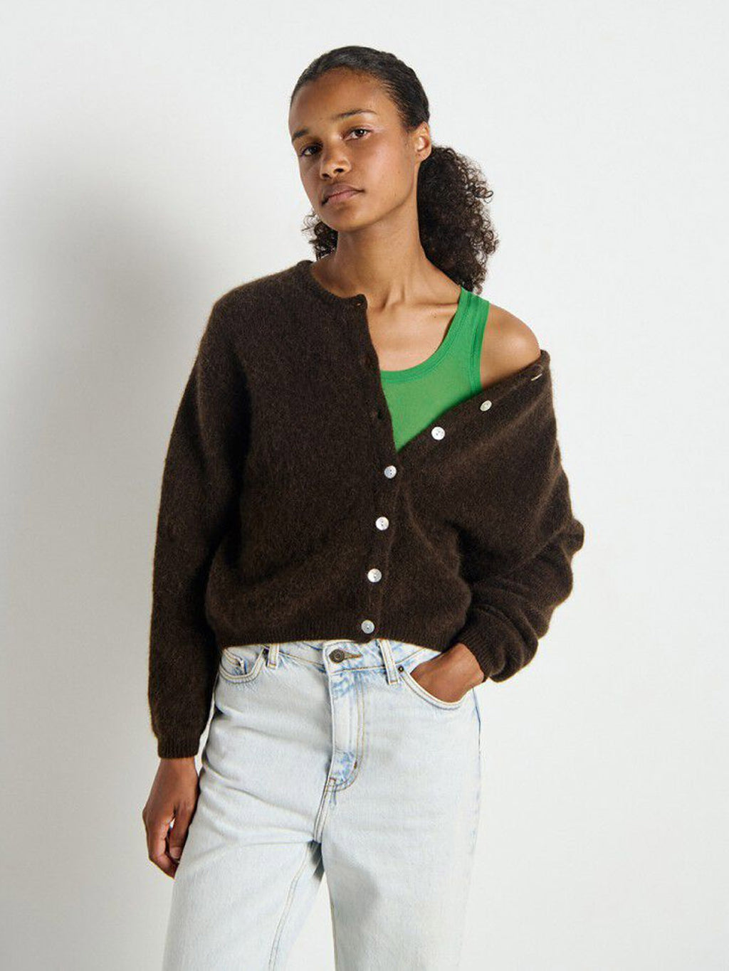 American Vintage - Vito Cardigan - Coffee Melange