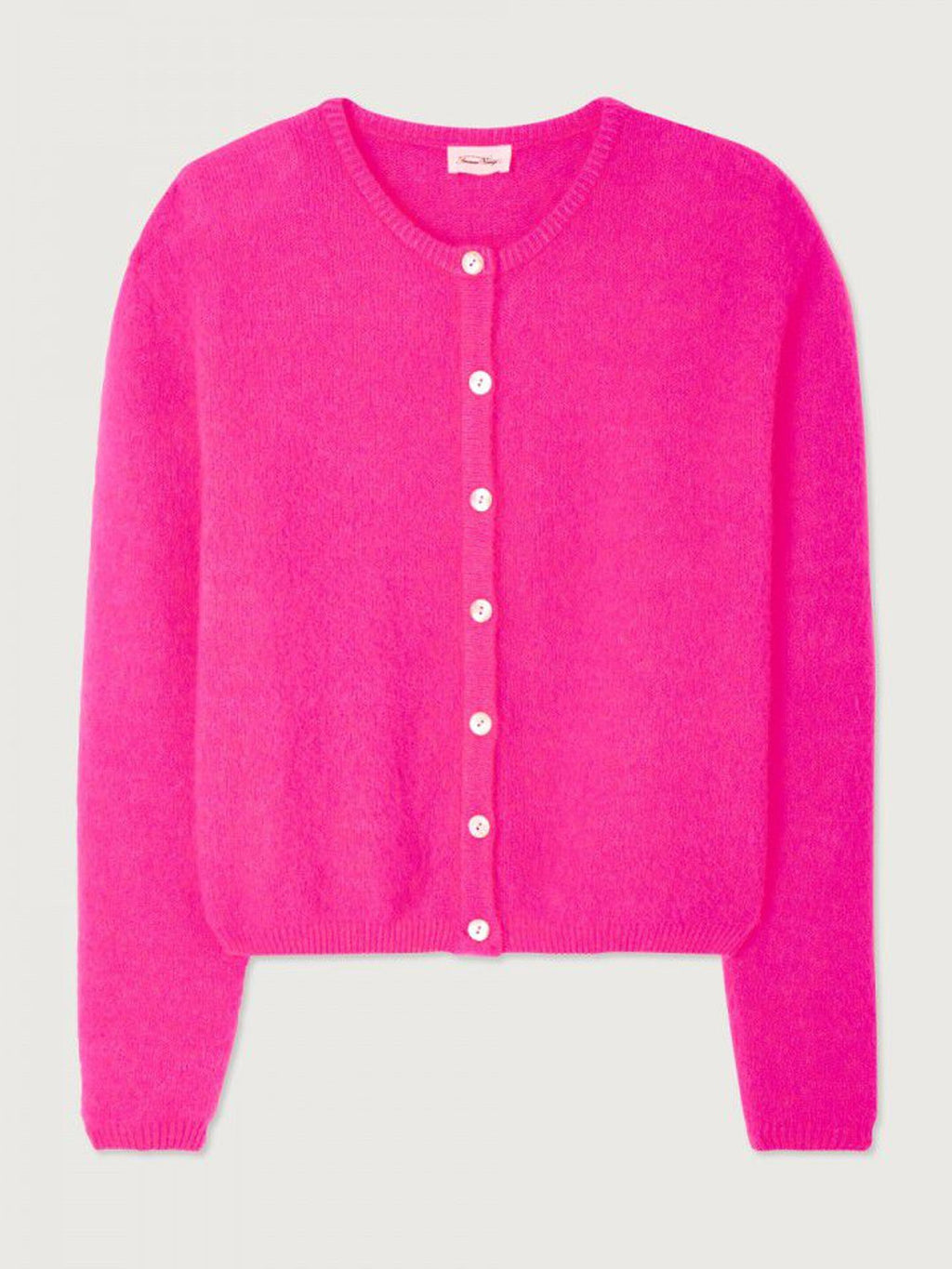 American Vintage - Vito Cardigan - Fluro Pink Melange