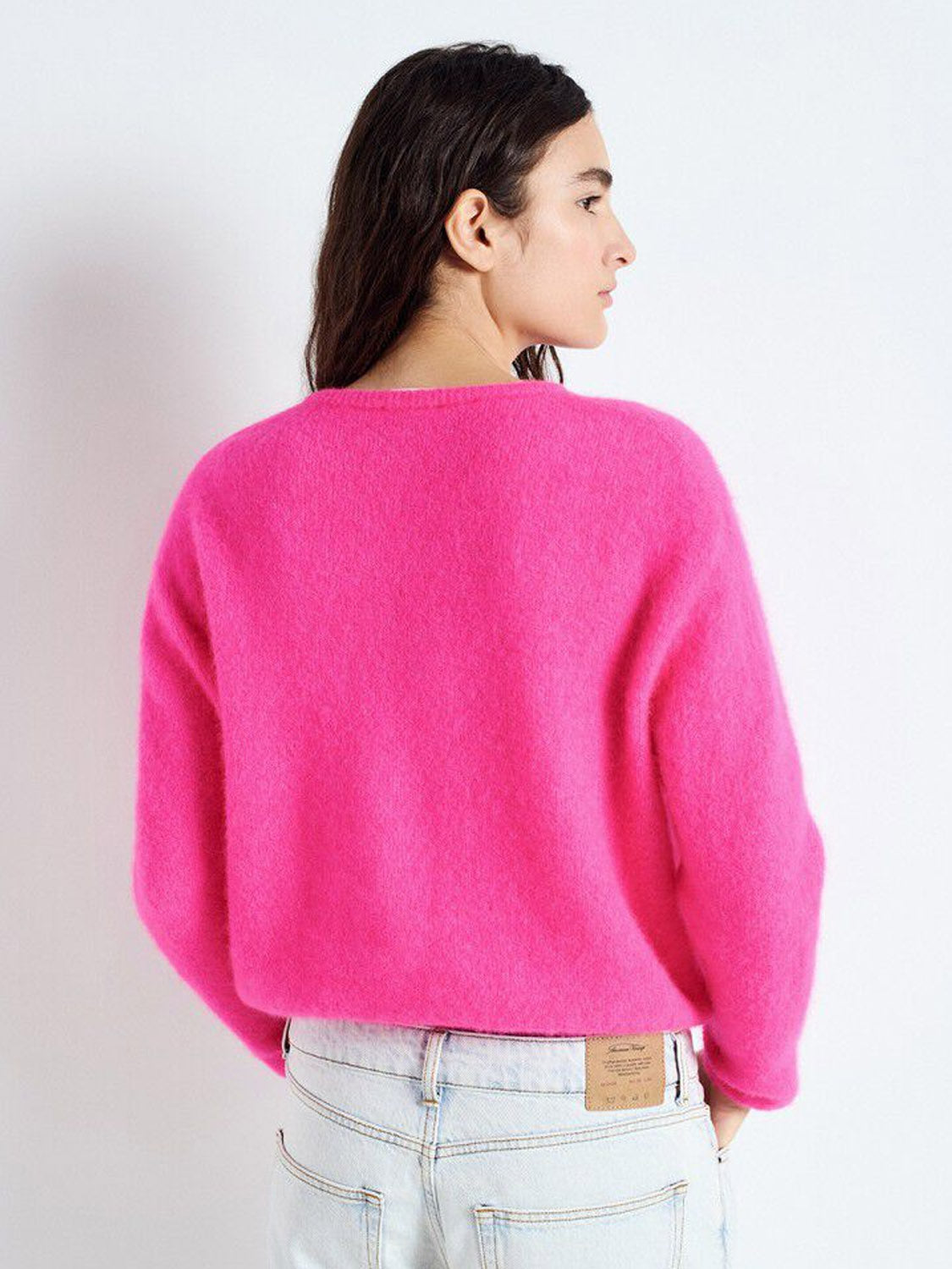 American Vintage - Vito Cardigan - Fluro Pink Melange