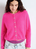 American Vintage - Vito Cardigan - Fluro Pink Melange