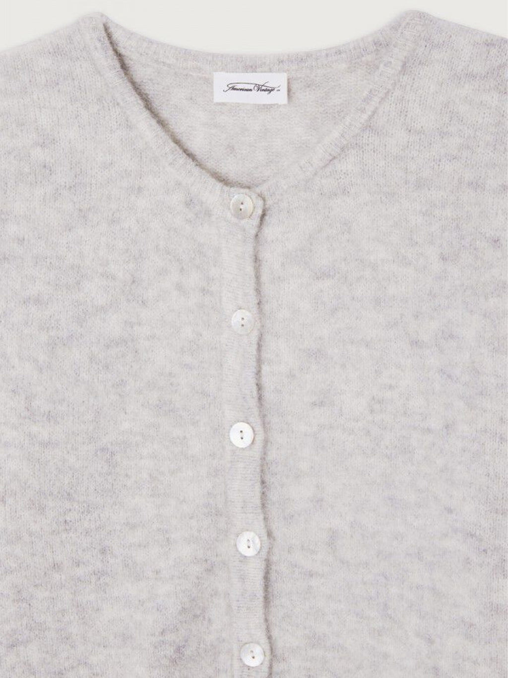 American Vintage - Vito Cardigan - Light Grey Melange - Collector Store Sydney