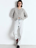 American Vintage - Vito Cardigan - Light Grey Melange - Collector Store Sydney