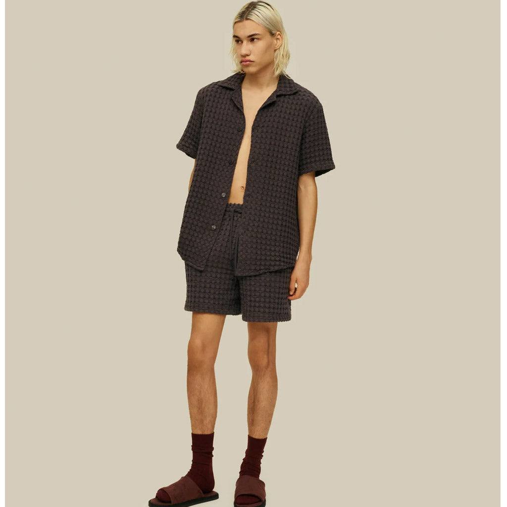 OAS Nearly Black Waffle Shorts - Collector Store