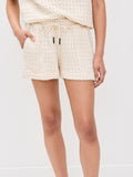 OAS Ecru Drizzle Waffle Shorts