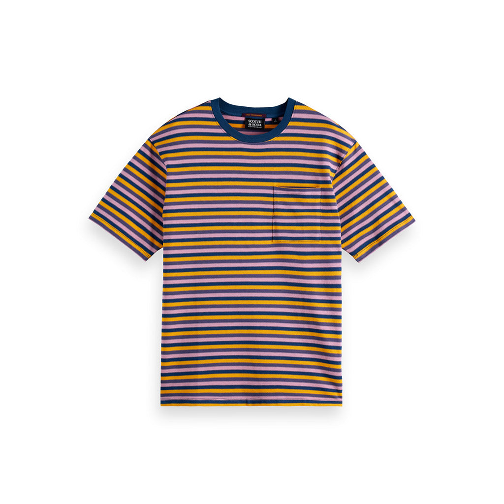 Striped t-shirt Pink Blue - Collector Store