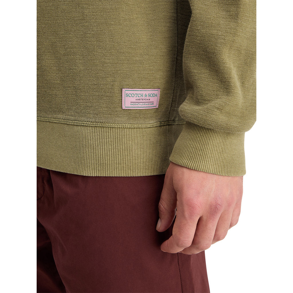 Garment-dyed sweatshirt Moss Green - Collector Store