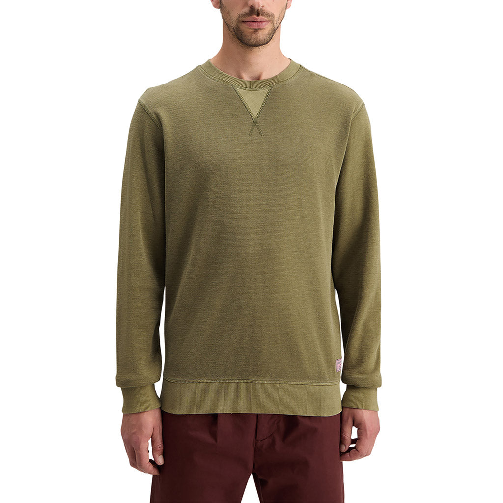 Garment-dyed sweatshirt Moss Green - Collector Store