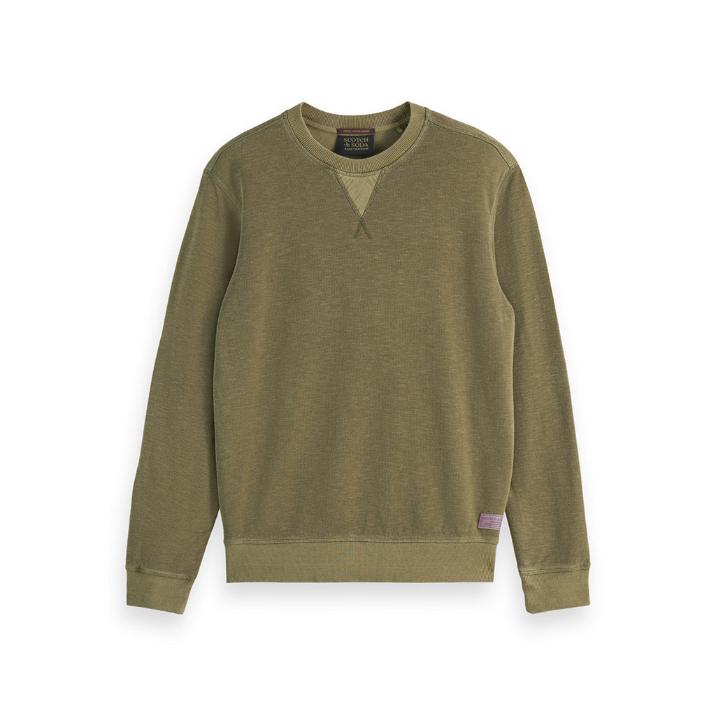 Garment-dyed sweatshirt Moss Green - Collector Store