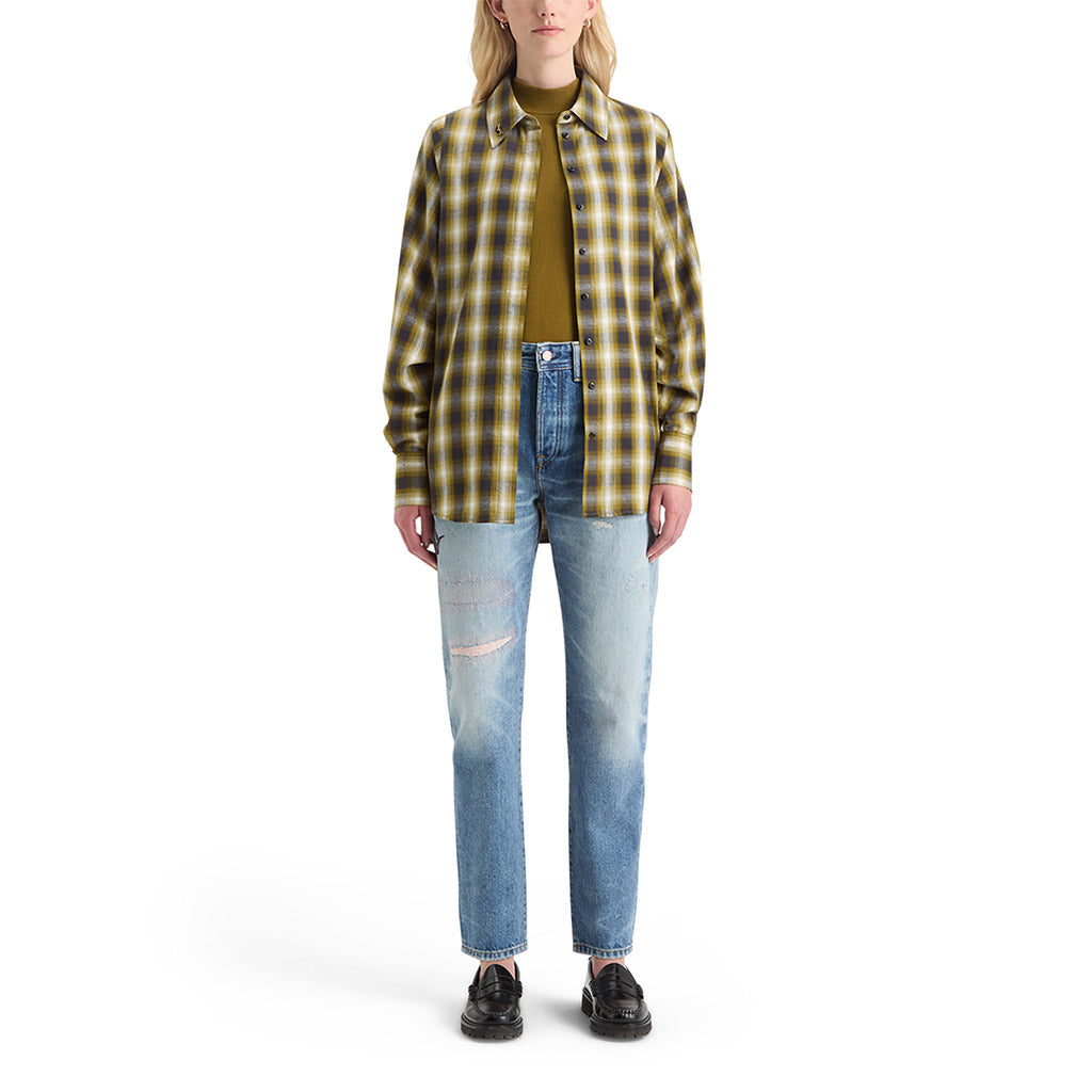 Flannel Olive check shirt - Collector Store