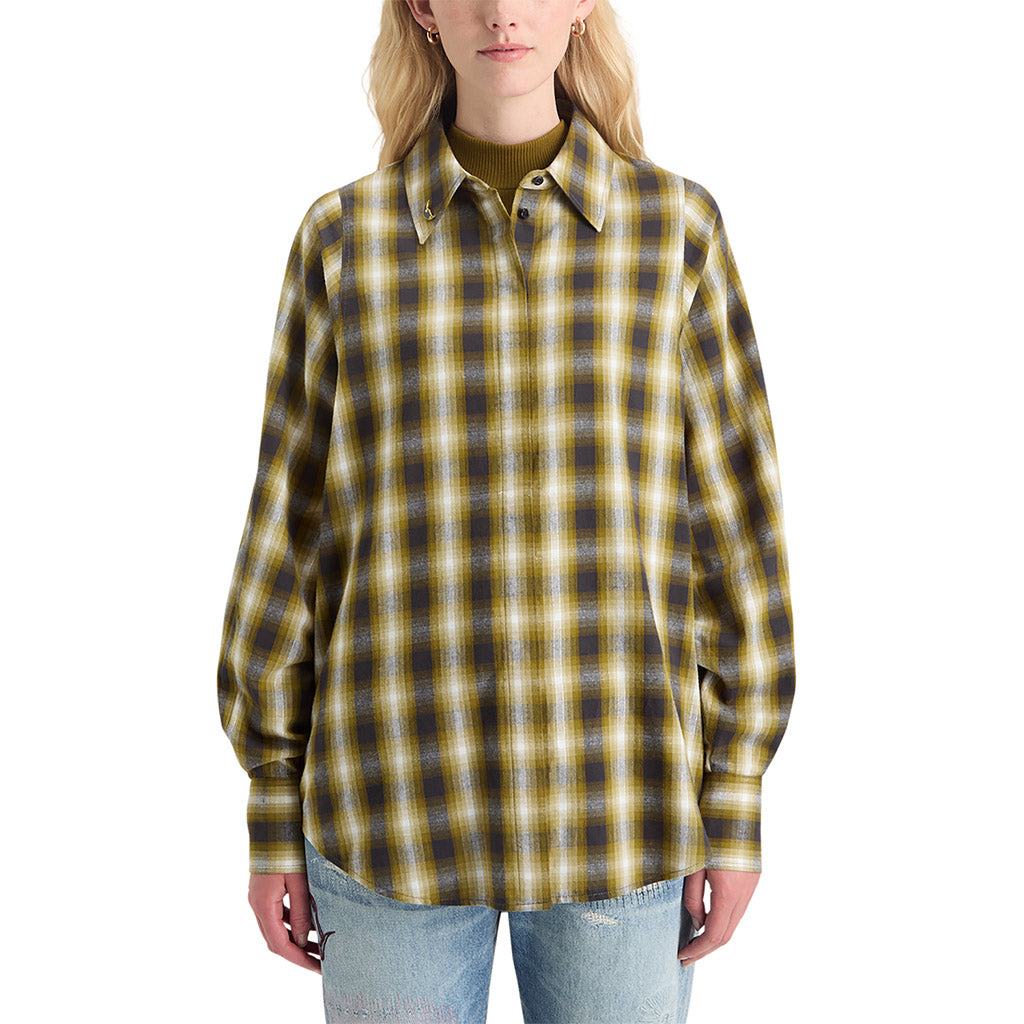 Flannel Olive check shirt - Collector Store