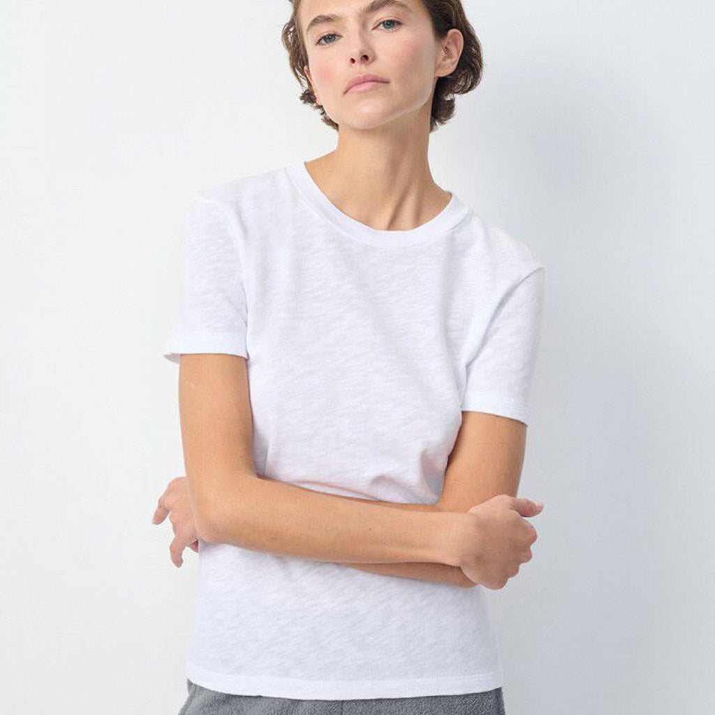 American Vintage Sonoma S/S Round Neck Tee - White - Collector Store