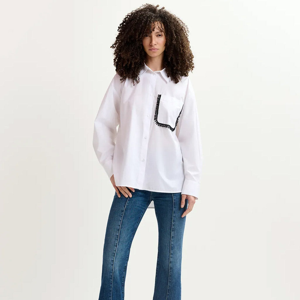Essentiel Antwerp | GET Embellished White Shirt - Collector Store
