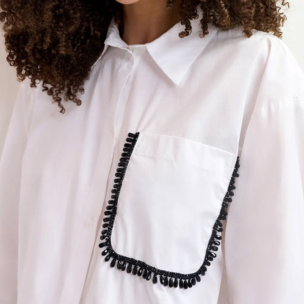Essentiel Antwerp | GET Embellished White Shirt - Collector Store