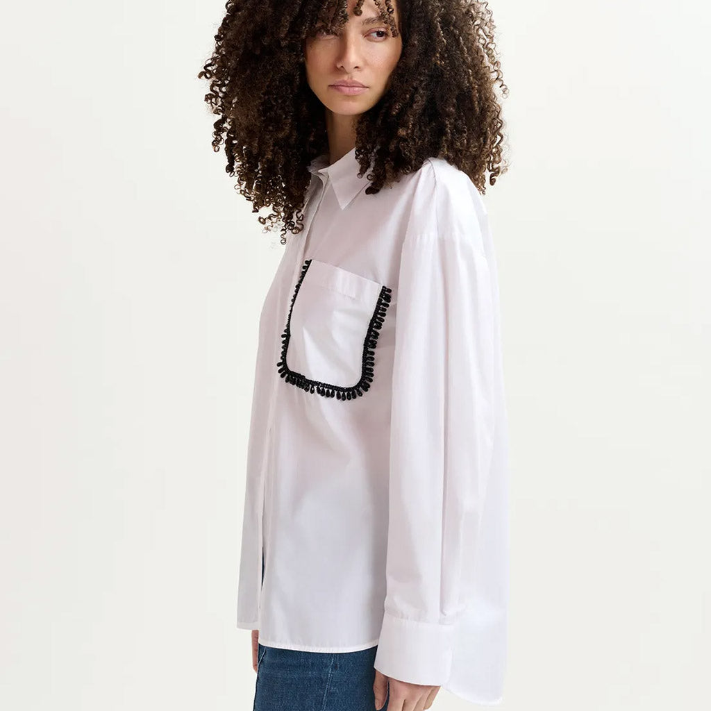 Essentiel Antwerp | GET Embellished White Shirt - Collector Store
