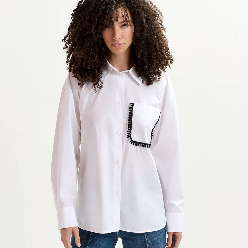 Essentiel Antwerp | GET Embellished White Shirt - Collector Store