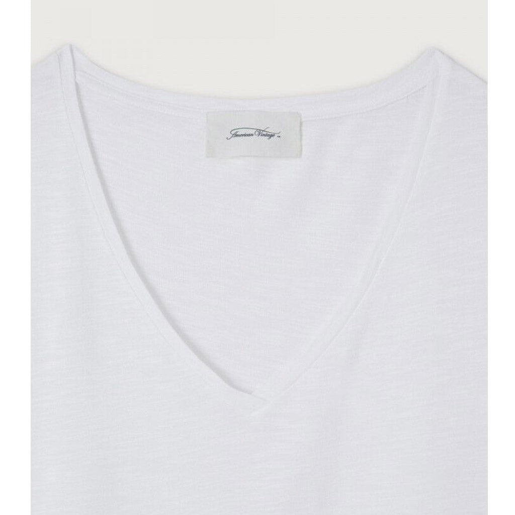 American Vintage Jacksonville V-Neck Tee White - Collector Store Sydney