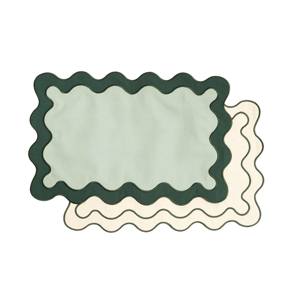 PLACEMAT SET OF 4 - RIVIE GREEN - Collector Store