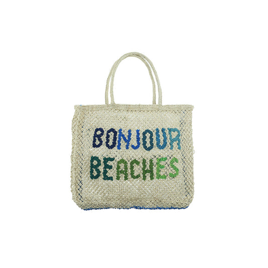 The Jacksons BONJOUR BEACHES Jute Bag - Natural